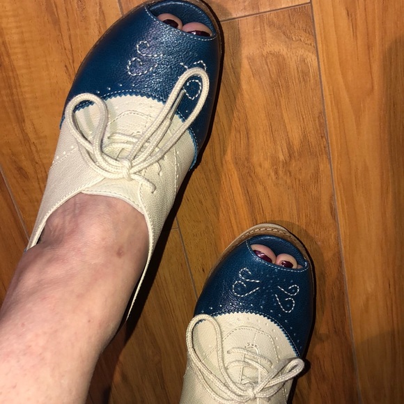 Anthropologie leather open toed booties size 7 - Picture 4 of 7